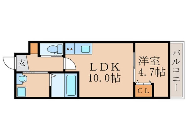 クオーレⅡ納所の物件間取画像